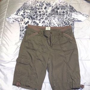 St.John’s Bay Bermuda shorts, olive color, size 12